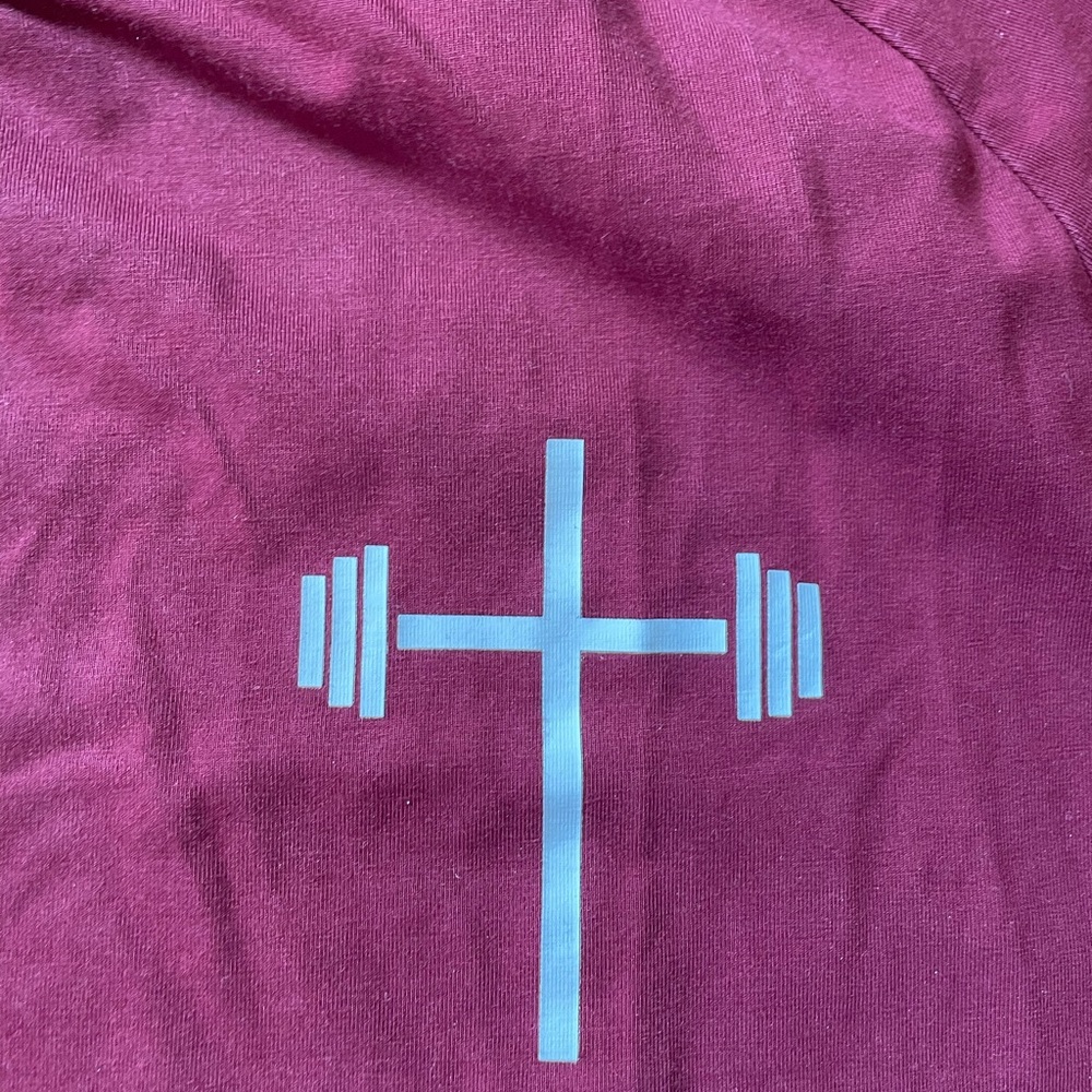 Holstrength Maroon Performance T-Shirt Men’s Large | Gym Athletic Top - Picture 3 of 4